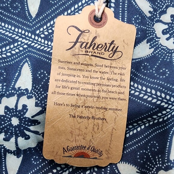 NWT Faherty Men's Blue Swim Beacon Trunks Size S - Picture 6 of 13